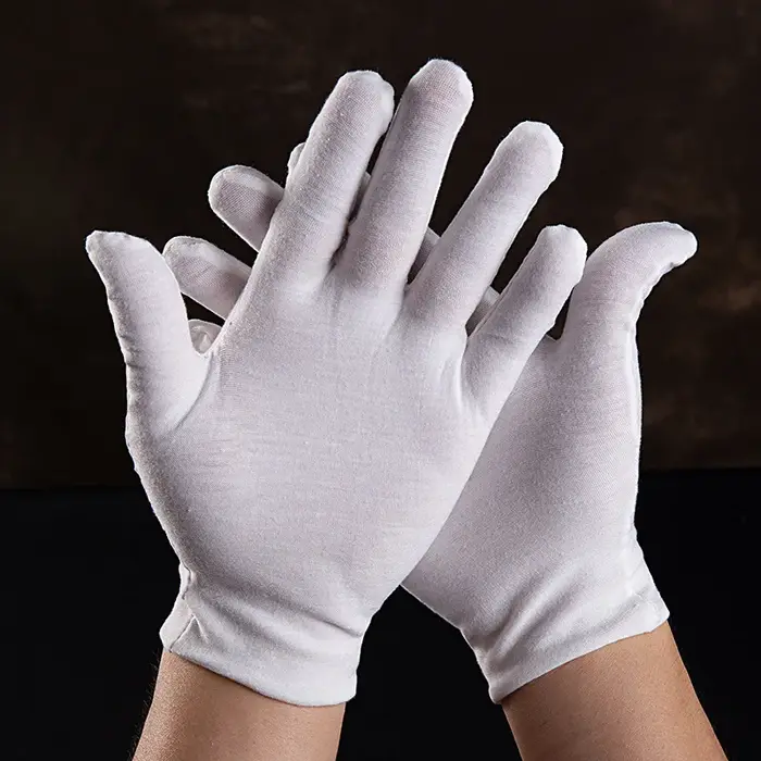 Lot de 6 gants en coton blanc pour l'eczéma