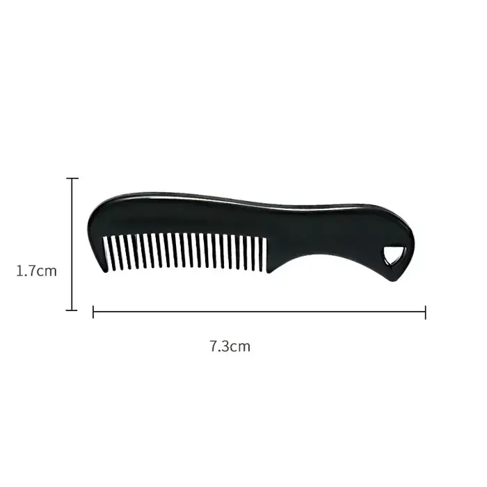 Mini Peigne à Barbe de Poche pour Coiffeur Professionnel, Brosse à Moustache, Dents Larges