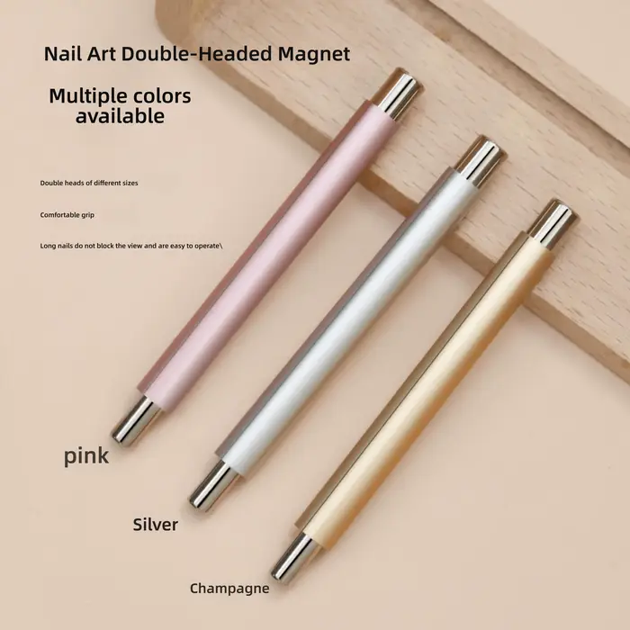 Stylo magnétique pour ongles œil de chat, Double tête, avec boule en acier, bâton magnétique puissan