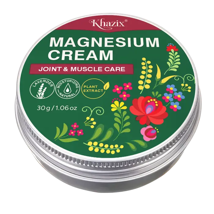 Crème au magnésium 30g, crème hydratante pour le corps non grasse avec beurre de karité, camomille e