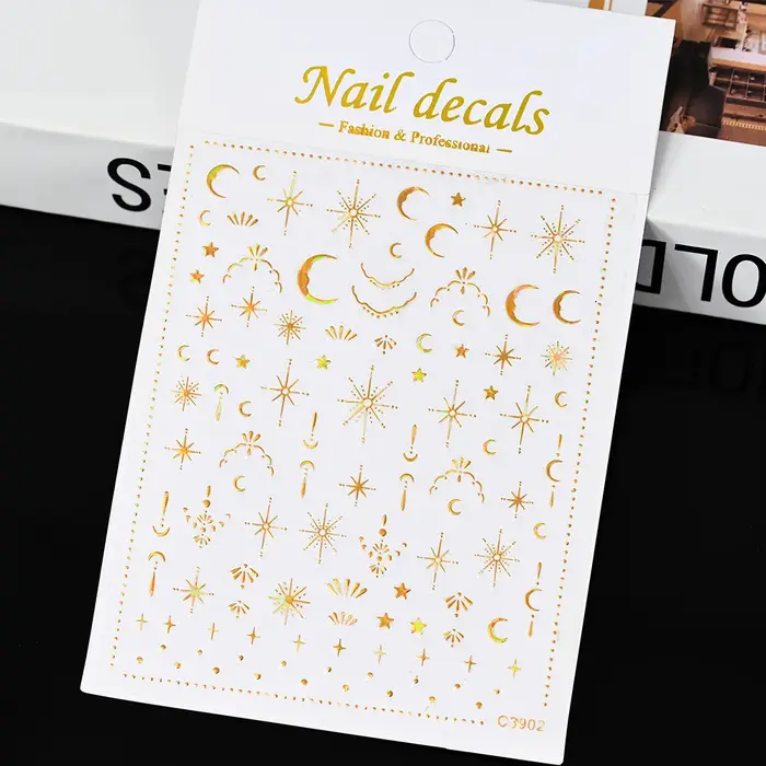 1 pièce Autocollants 3D pour ongles
