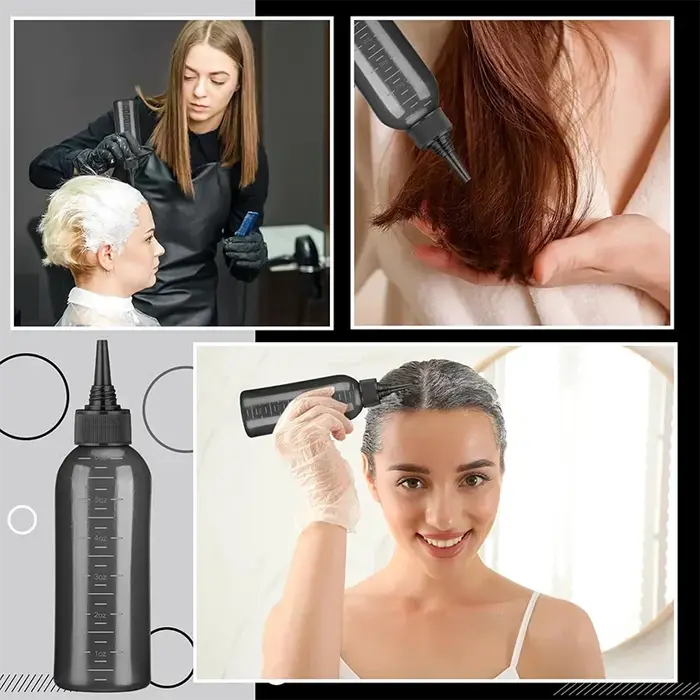 Bouteille d'application d'huile capillaire