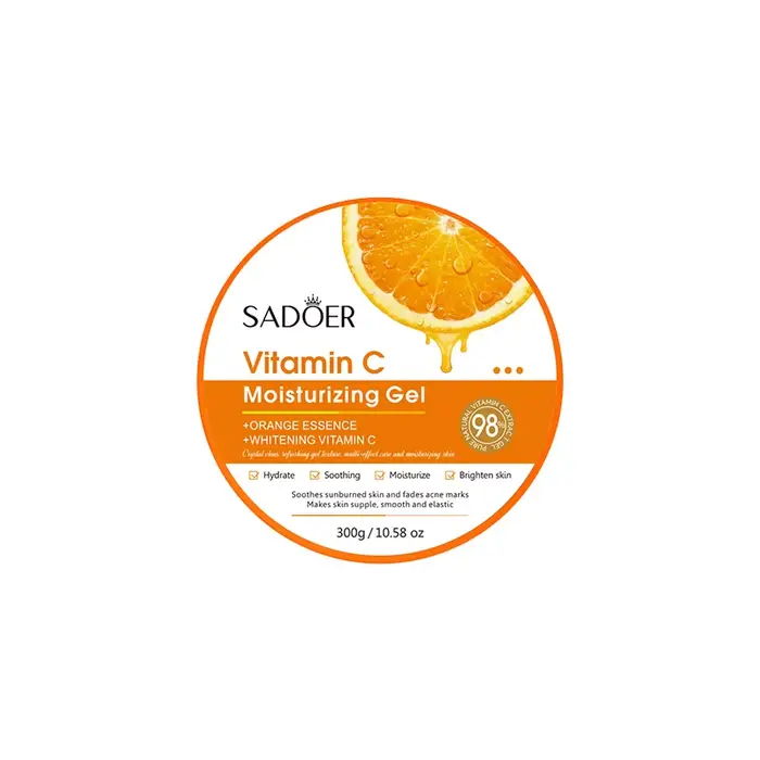 Gel hydratant à l'aloe vera 300g, vitamine C et collagène, gel réparateur apaisant à l'huile d'onagr