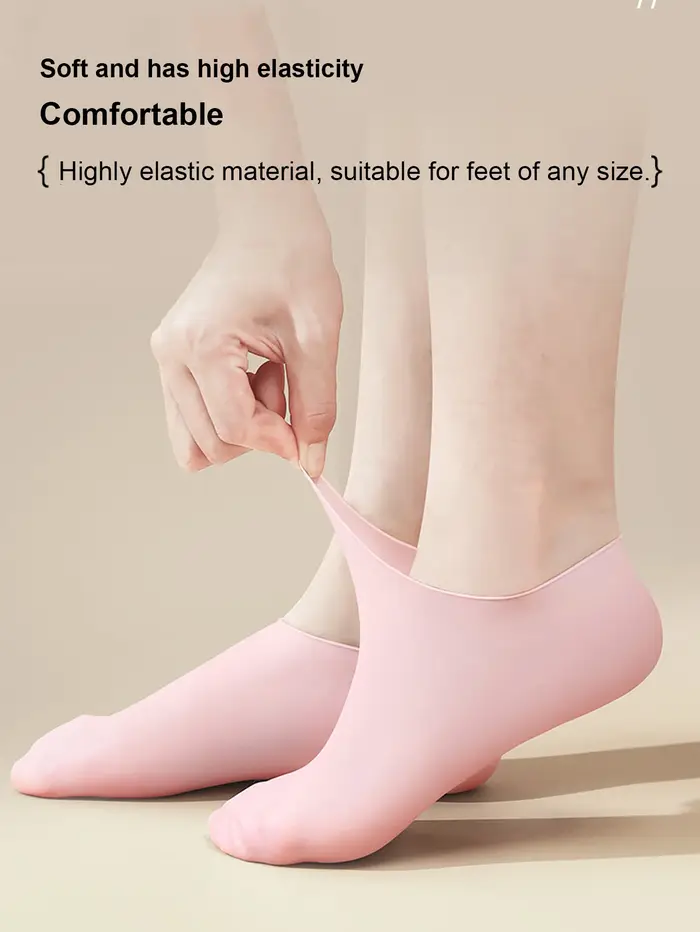 Chaussettes de soins des pieds en Silicone pour talons secs et craquelés
