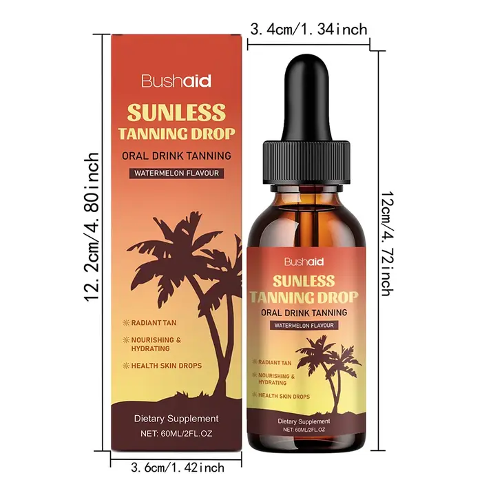Gouttes de bronzage buccales sans soleil