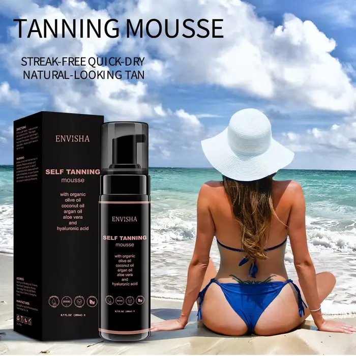 Spray mousse autobronzant pour les soins de la peau du corps