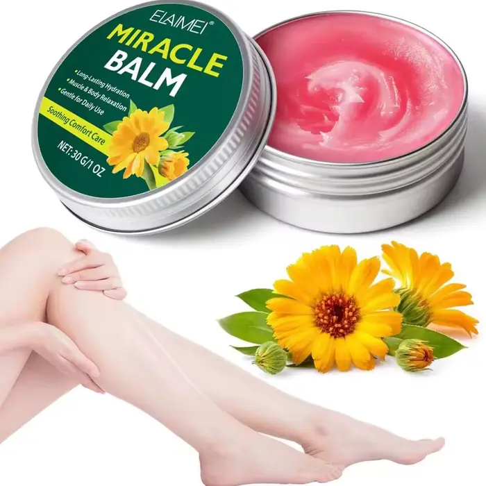 Baume hydratant apaisant miracle pour les jambes enflées