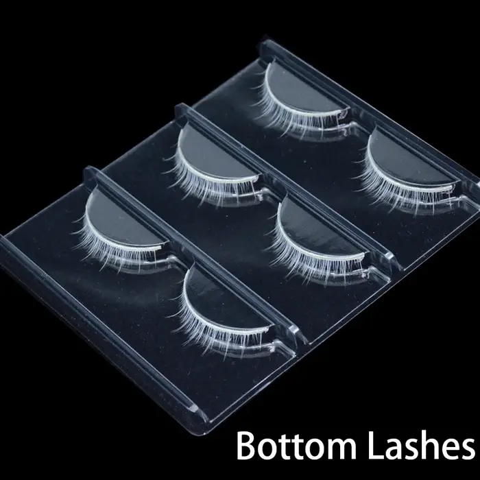 3 paires de faux cils blancs en dentelle moelleuse, colorés, en soie végétalienne, pour poupée, Cosp