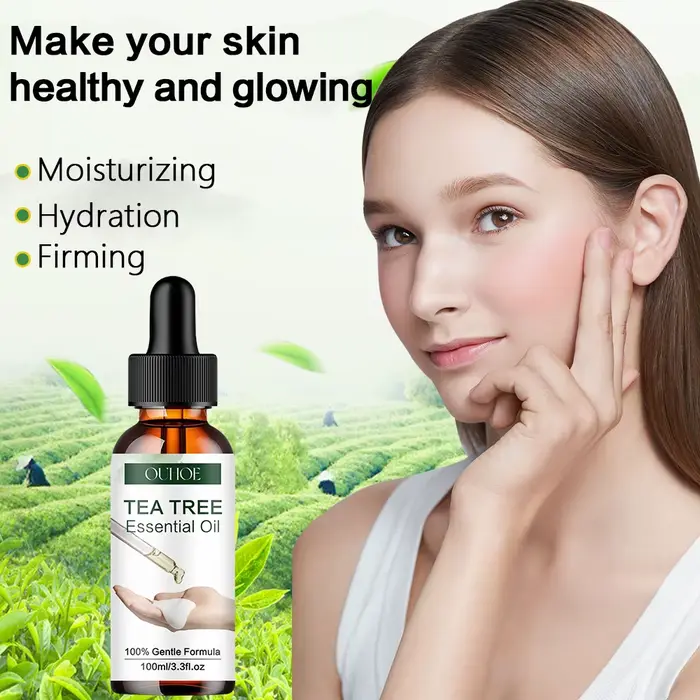 Huile d'arbre à thé naturelle hydratante pour le visage et le corps