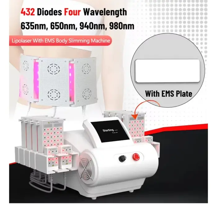 Technologie Lipolaser 6D combinée à l'EMS pour un remodelage corporel non invasif et une réduction d