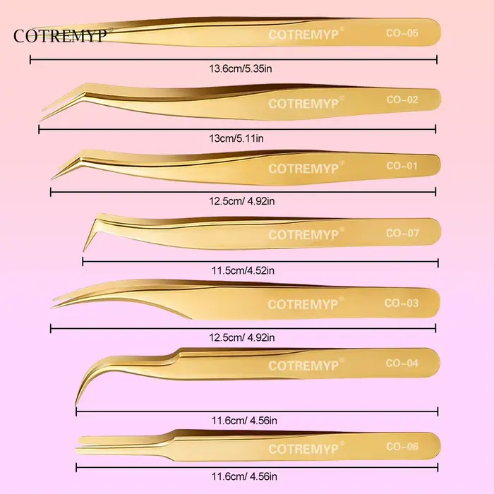 Pincettes de précision pour cils, bricolage, applicateur d'extension de cils, outils d'épilation en 