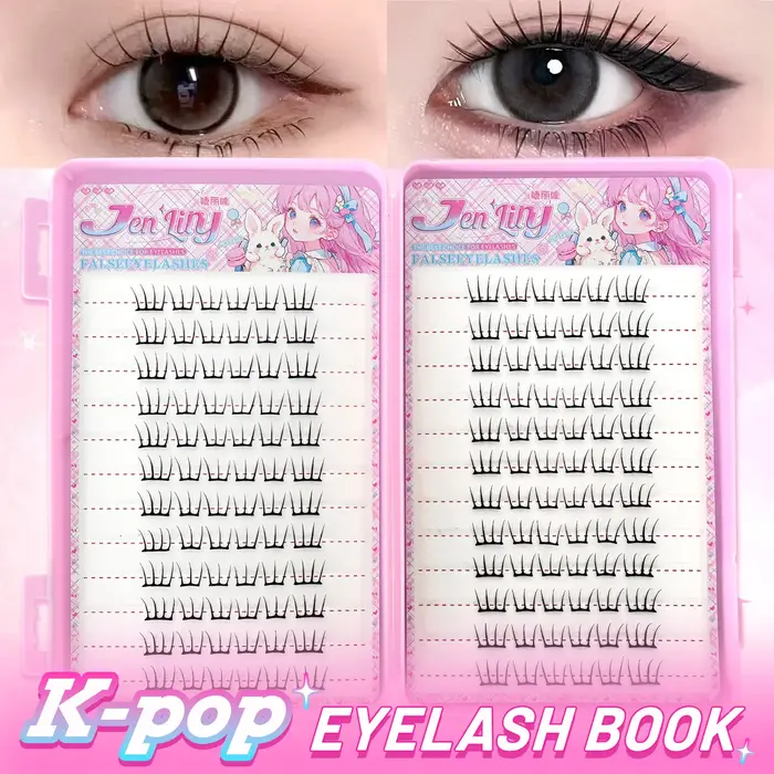 【Style K-pop 2.0】Faux cils autocollants - Pas besoin de colle, faciles à porter en quelques secondes