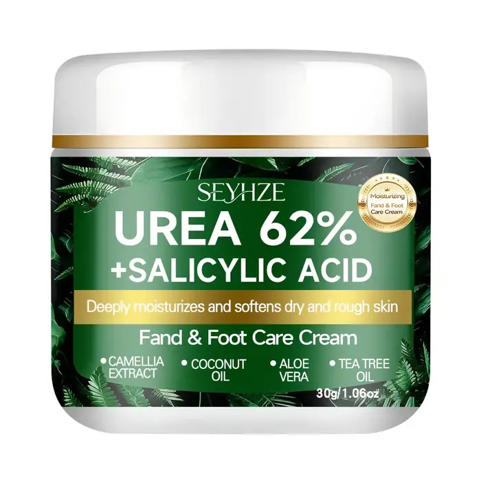 Crème pour les pieds SEYHZE avec 62% d'urée et d'acide salicylique pour peaux sèches et rugueuses