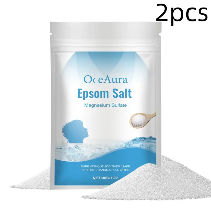 Sel de Bain d'Epsom Anti-Stress Exfoliant Nettoyant en Profondeur Magnésium Hydratant Relaxant pour le Corps