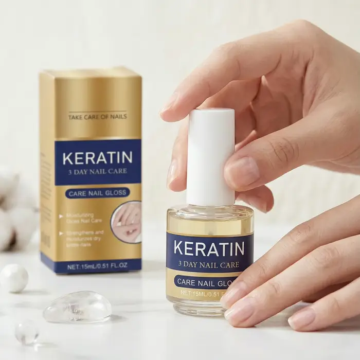 Huile pour soins des ongles, réparation de la kératine, renforcement des ongles cassants, prévention de la casse, base nourrissante pour les ongles, fortifiant professionnel pour les ongles