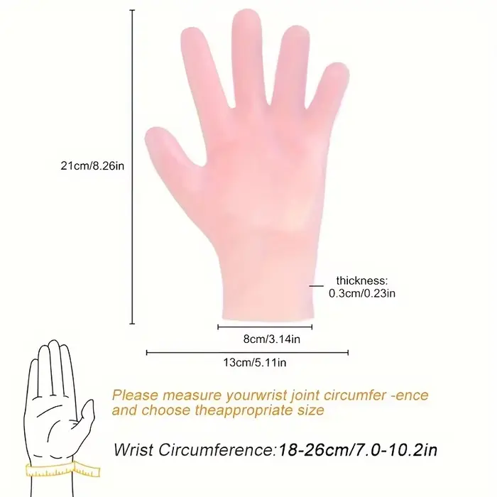 Lot de 2 gants hydratants en Silicone