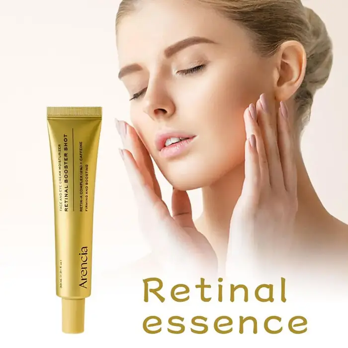 Crème Booster Rétinol Arencia Infusée à la Caféine – Essence Anti-Âge Raffermissante