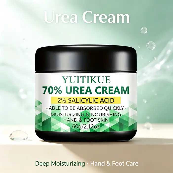 Crème pour les pieds et les mains à 70 % d'urée et 2 % d'acide salicylique, élimine les peaux mortes