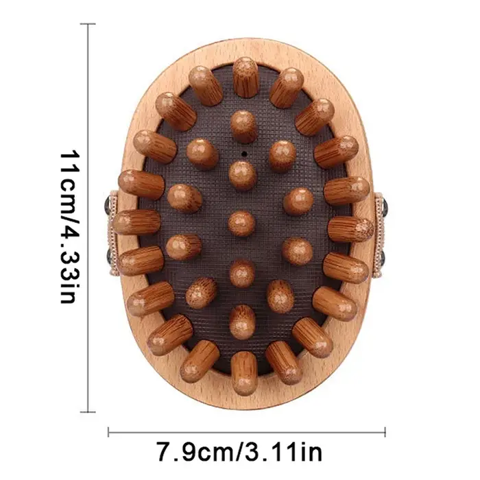 Brosse de massage corporelle en bois pour la cellulite et l'amélioration de la circulation sanguine lymphatique