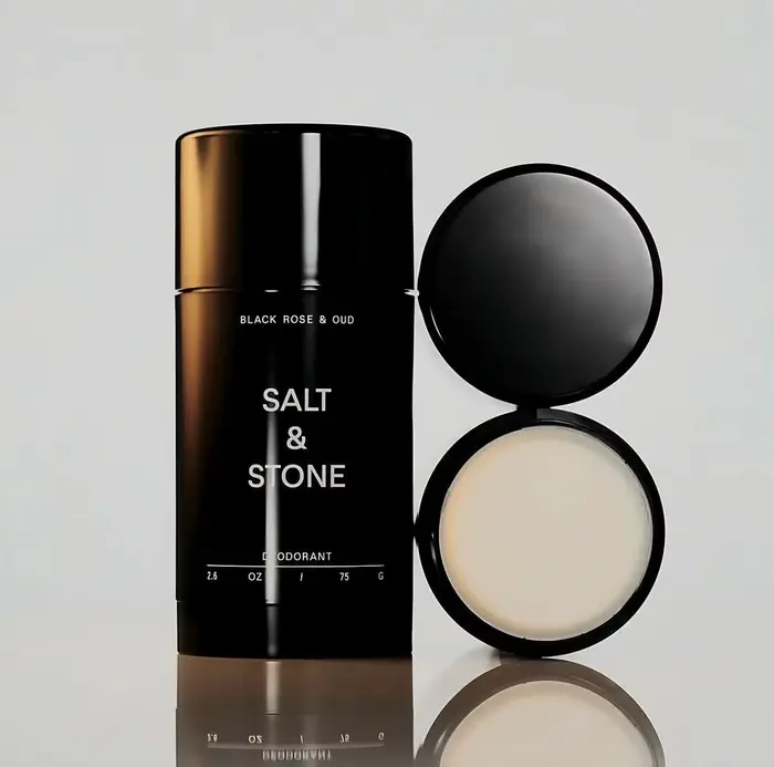 Déodorant en stick 75g au sel de pierre, crème anti-transpirante, marque originale, parfum Rose Noir