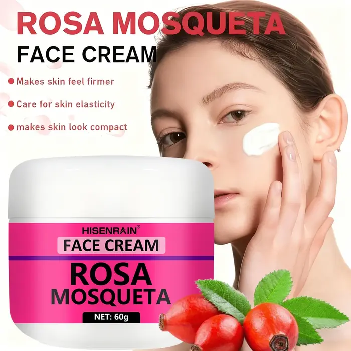 HISENRAIN Ensemble de soins pour la peau à la rose musquée : sérum hydratant et crème hydratante combinée – Kit anti-âge