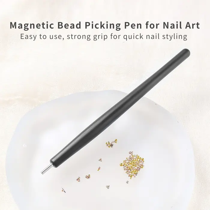 3D petites perles à ongles stylo magnétique alignement en un clic Super fort 1/2 pièces outils d'art