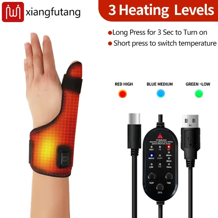 Support de massage chauffant pour poignet et doigts