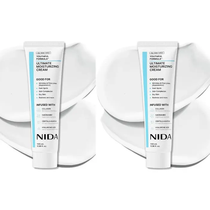 Crème NIDA Collagène Niacinamide Centella Asiatica 100ml – Formule Jeunesse – Hydratation Ultime – Réduit les Rides – Raffermissant