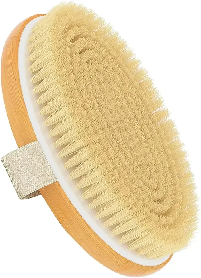 Brosse corporelle exfoliante en bois