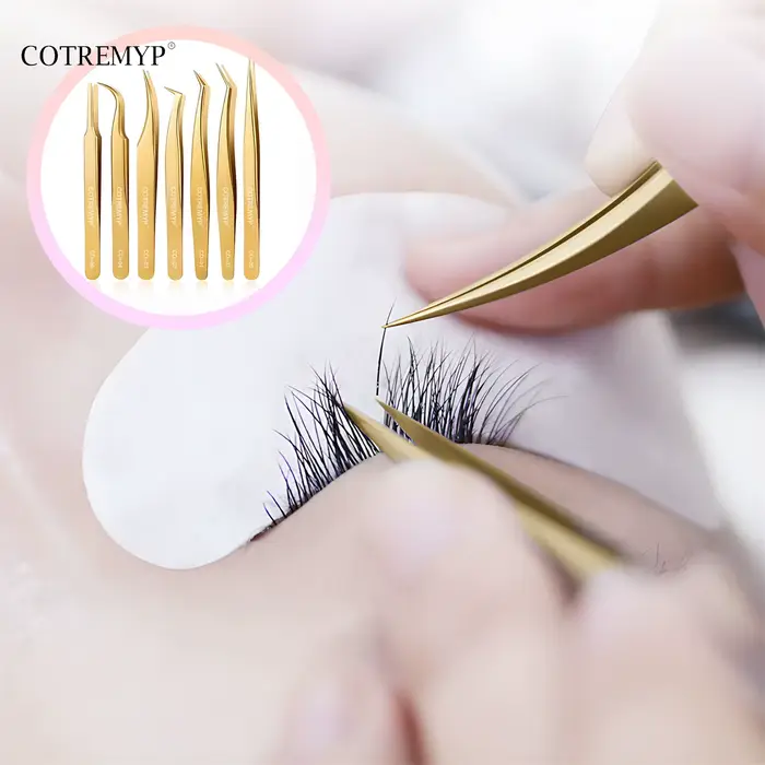 Pincettes de précision pour cils, bricolage, applicateur d'extension de cils, outils d'épilation en 