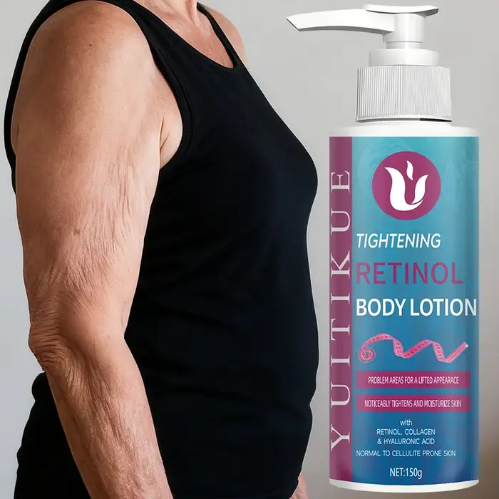 La Lotion pour le corps au rétinol améliore visiblement la fermeté et hydrate la peau, adaptée aux p