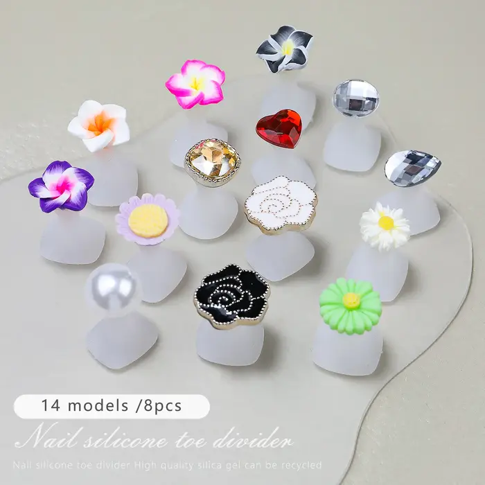 Séparateur d'orteils en Silicone souple, Design floral, pour pédicure, séparateur de doigts, outil d