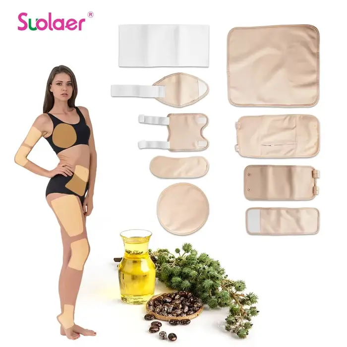 Pack d'huile de ricin, enveloppe de Compression