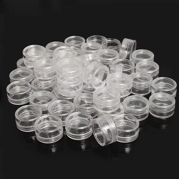 Pot de crème transparente pour échantillons, 50/100g, Mini bouteilles cosmétiques, conteneurs, Pot T