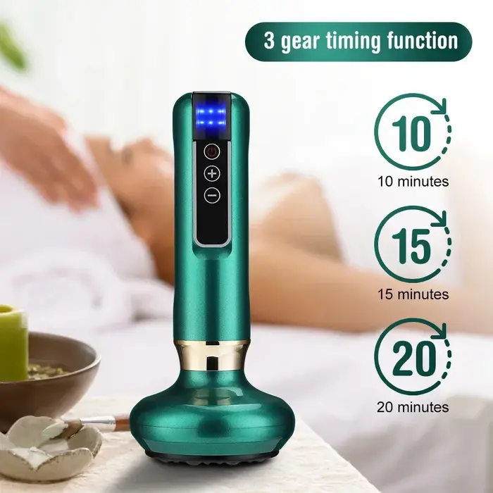 Masseur électrique tricolore GuaSha Anti-Cellulite ventouse sous vide beauté santé grattage chaleur infrarouge minceur Massage Thera