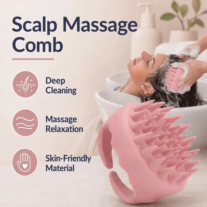 Brosse de massage du cuir chevelu pour le shampoing, brosse à cheveux pour éliminer les pellicules e