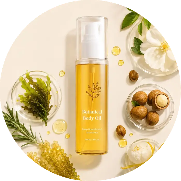 Huile Corporelle Botanique Naturelle Hydratation Intense Soulagement de la Peau Sèche Saisonnier Huile Corporelle Bio avec Noyer du Brésil et Graine de Passiflore