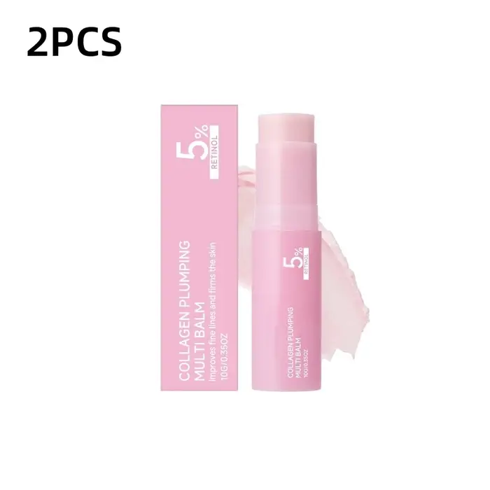 Baume Multi-Action Repulpant au Collagène 5% Rétinol Raffermissant Liftant Atténue les Ridules Hydratant Éclatant Améliore l'Élasticité Stick Anti-Rides