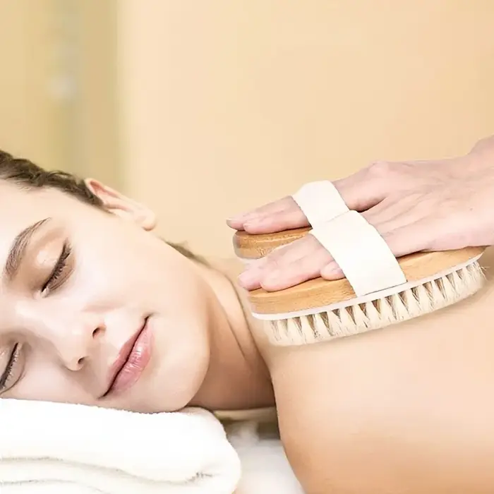 Brosse pour le corps sec à poils naturels