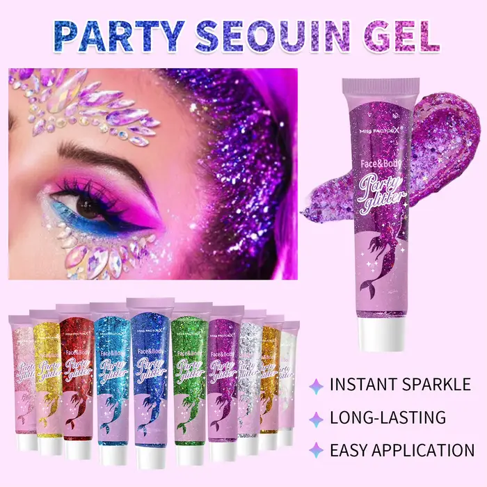 Gel à paillettes pour le corps