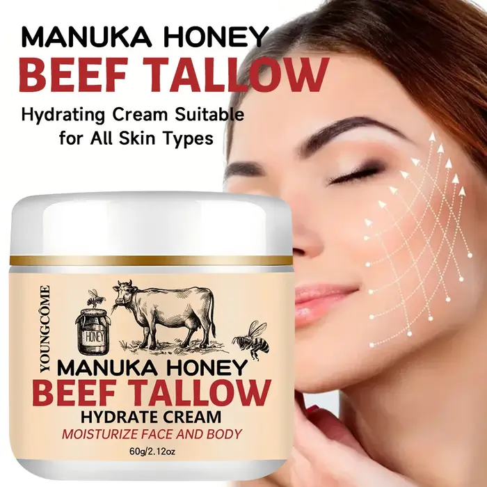 Manuka miel boeuf Tallow crème pour le visage hydratant
