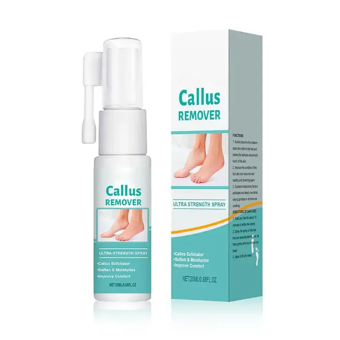 Spray exfoliant pour les pieds 20 ml, éliminateur de callosités, hydratant et nourrissant, exfolie e