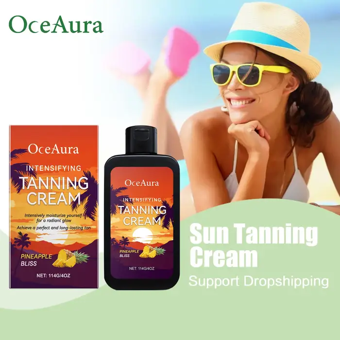 Crème de bronzage pour le corps dans le solarium