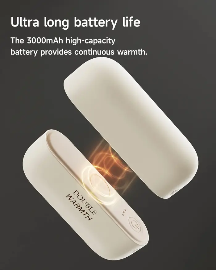 Chauffe-mains magnétique rechargeable double 6000 mAh