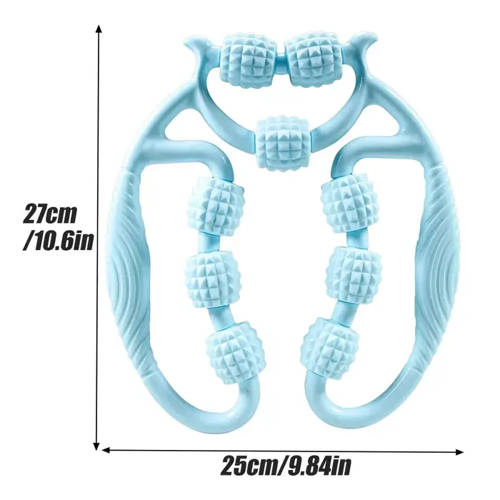 1 pièce Rouleau de massage musculaire à 9 roues pour soulager les douleurs musculaires