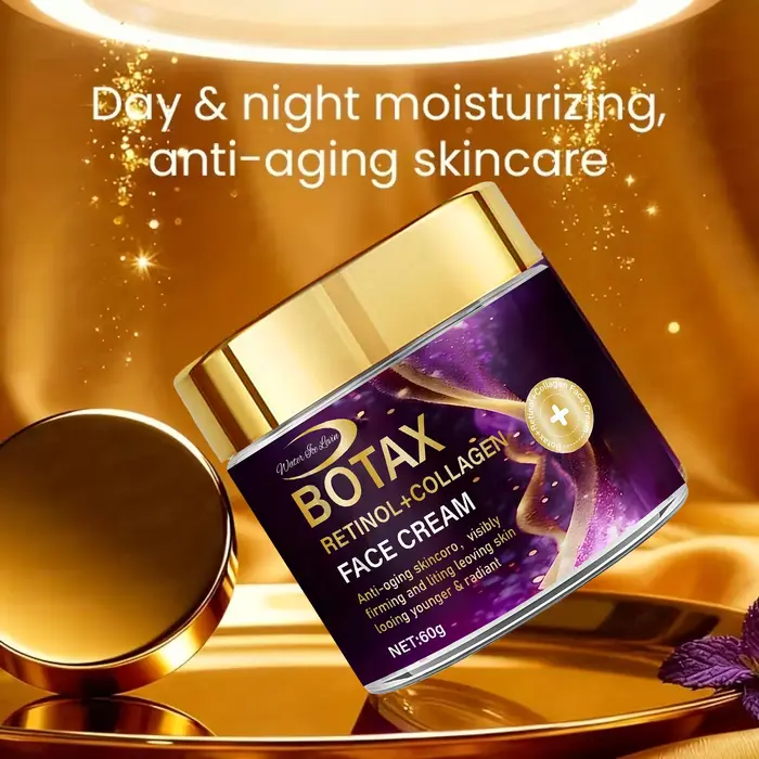 Crème visage au rétinol + collagène BOTAX : anti-âge, raffermit/levage visiblement, reconstitue les nutriments pour les peaux plus jeunes, radiantes et plus douces