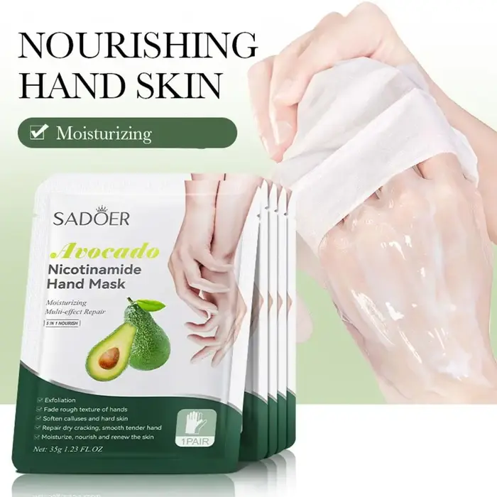 Masque pour les mains à la vitamine E