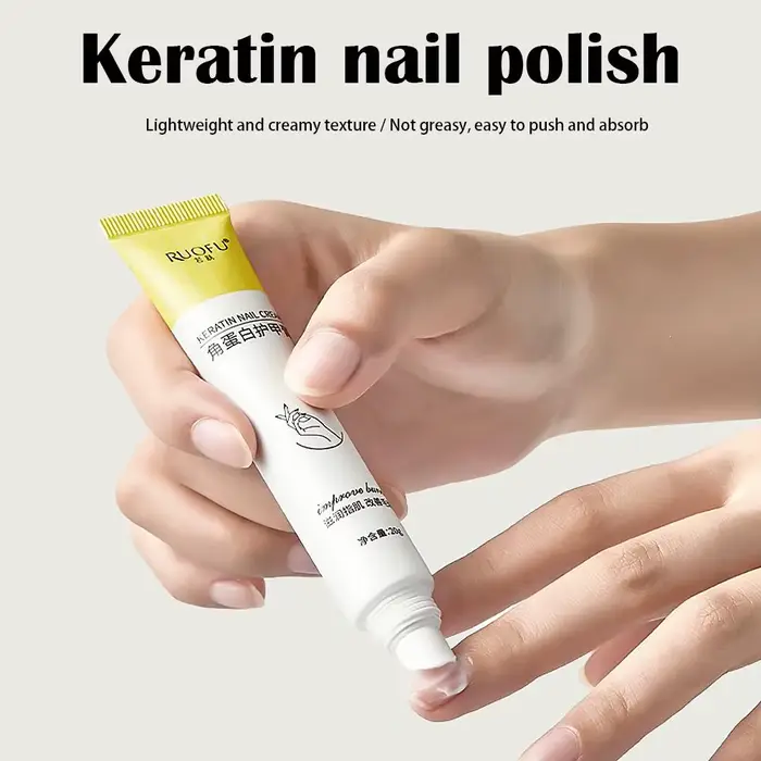 Crème à ongles à la kératine : Lisse les bords vifs