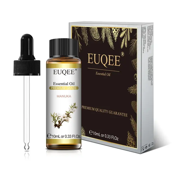 EUQEE 10ml Huile Essentielle Naturelle Pure Lavande Jasmin Eucalyptus Vanille Bois de Sandal Orange Citron Oregano Rose