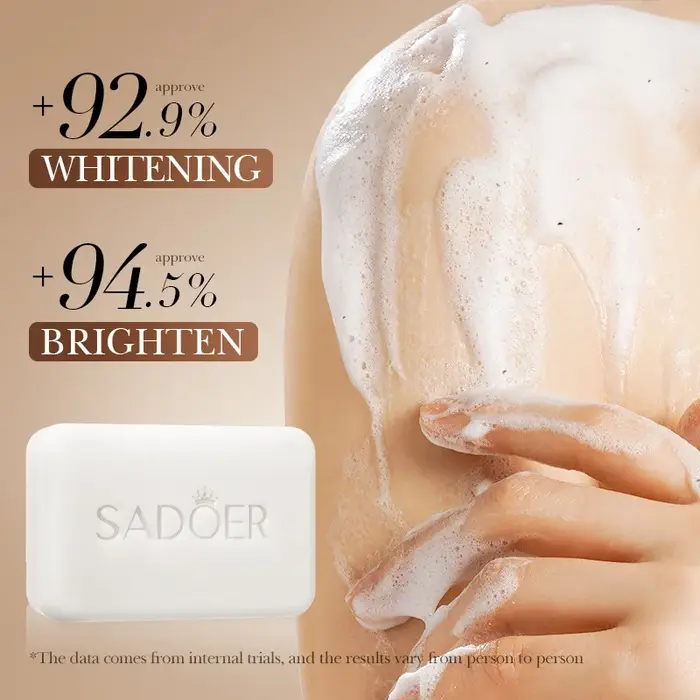 SADOER Niacinamide arbutine savon pour le visage hydratant éclaircissant nettoyage en profondeur corps